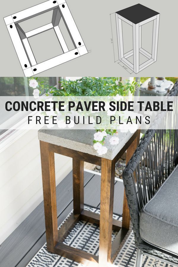 Concrete Paver Outdoor Side Table -   16 diy projects Decoration side tables
 ideas