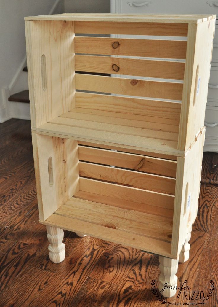 DIY crate side table for easy storage -   16 diy projects Decoration side tables
 ideas