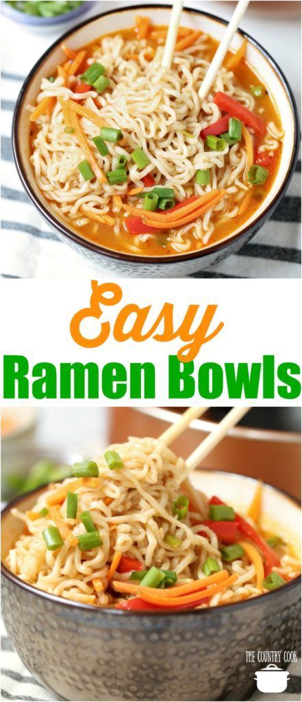 Easy Ramen Noodle Bowls -   16 lunch recipes noodles
 ideas