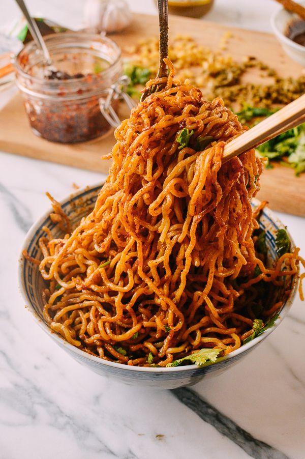 Hot Dry Noodles (Re Gan Mian, ???) -   16 lunch recipes noodles
 ideas