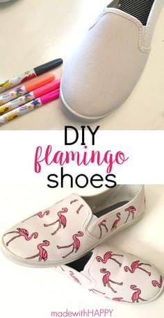 DIY Flamingo Shoes -   17 DIY Clothes Shoes fashion
 ideas