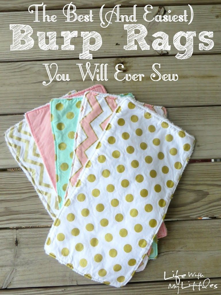 The Easiest (and Best) Burp Rags You Will Ever Sew -   18 fabric crafts For Children diy baby
 ideas