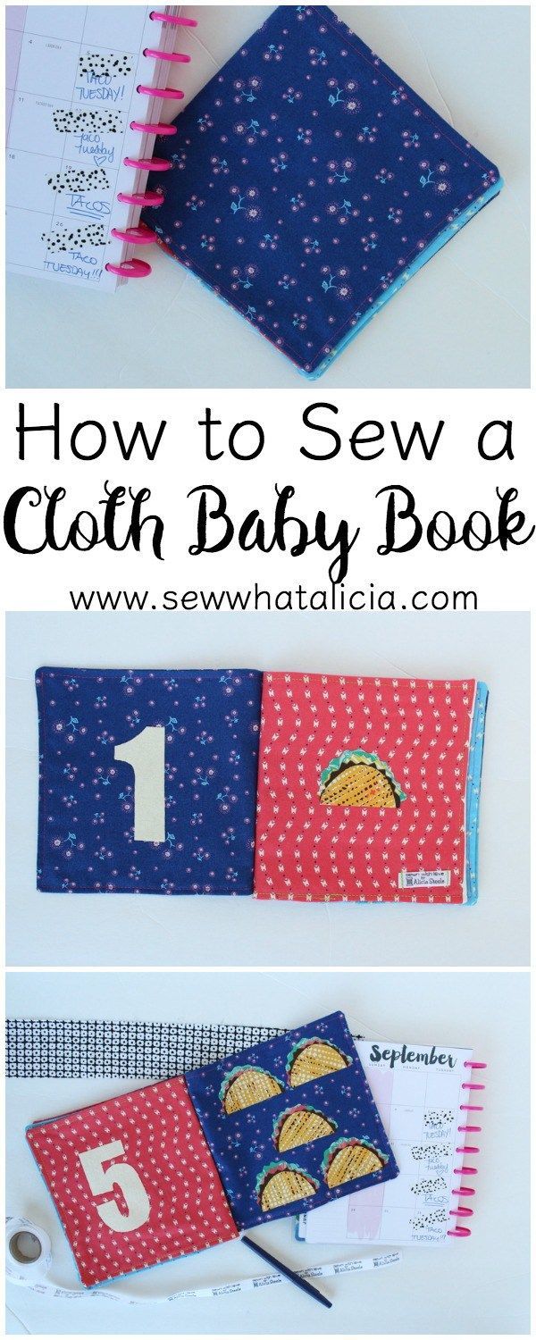 How to Sew a Cloth Baby Book -   18 fabric crafts For Children diy baby
 ideas