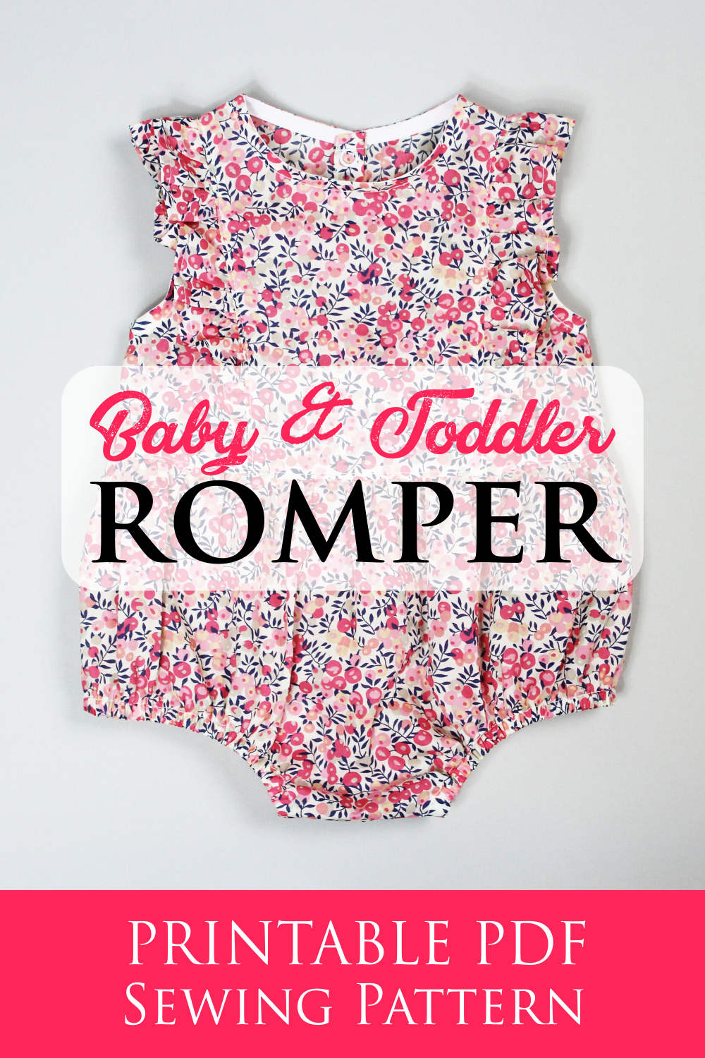 Baby Romper PDF Sewing Pattern- Toddler Pattern, girl romper pattern, summer romper, baby clothing, toddler pattern, trendy baby -   18 fabric crafts For Children diy baby
 ideas