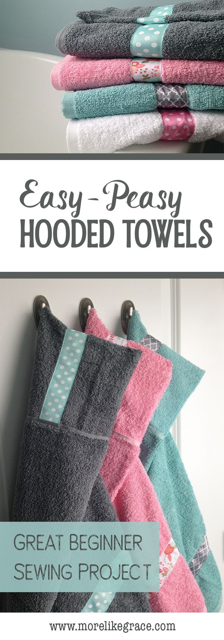 Hooded Towel Tutorial: Great for Babies and Toddlers -   18 fabric crafts For Children diy baby
 ideas
