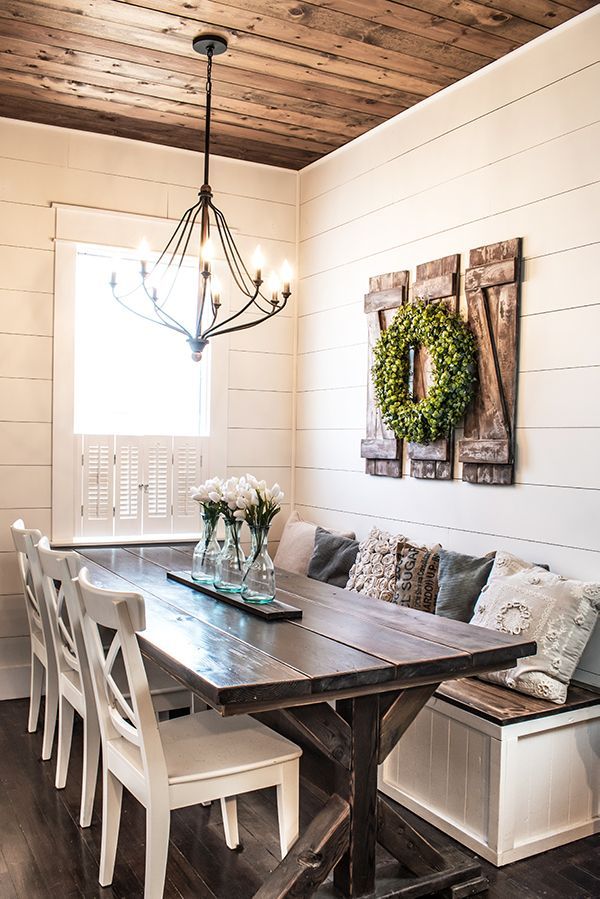 How to Build Simple and Inexpensive Rustic Shutters -   18 farmhouse decor dining
 ideas