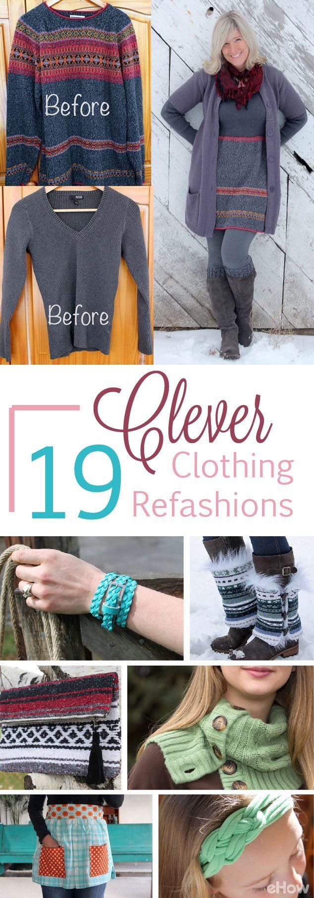 19 Clever Ways to Refashion Your Clothes -   19 DIY Clothes Winter tips
 ideas