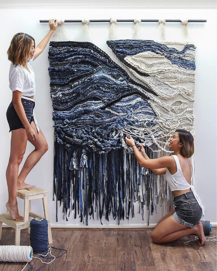 Sister Duo Weaves Textured Wall Hangings Inspired by Australian Landscapes -   19 fabric crafts Art wall hangings
 ideas