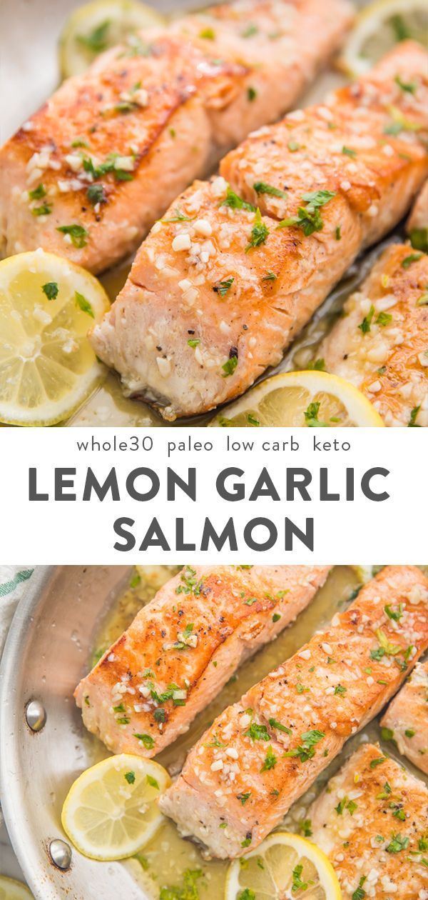 Lemon Garlic Salmon (Whole30, Paleo, Low Carb, Keto) -   19 healthy recipes salmon
 ideas
