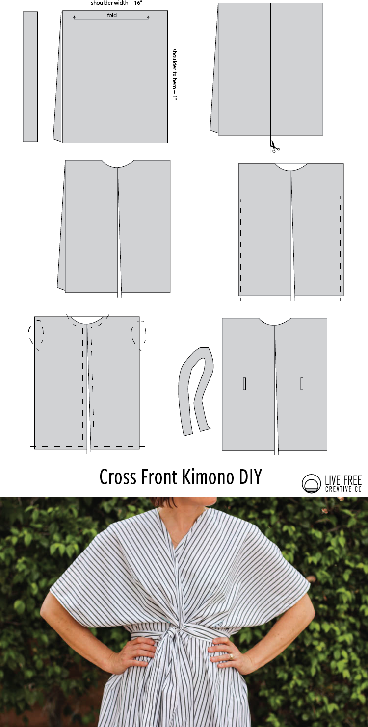 Cross Front Kimono DIY -   20 DIY Clothes Man simple
 ideas