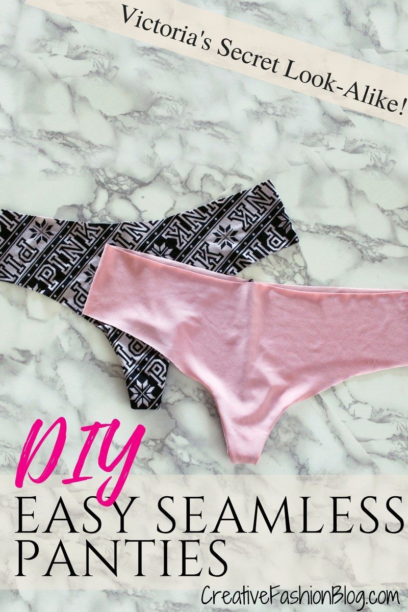 DIY Victoria's Secret Seamless Panties -   20 DIY Clothes Man simple
 ideas
