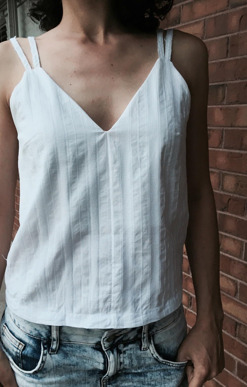 Men's Shirt to V-Neck Top Refashion -   20 DIY Clothes Man simple
 ideas
