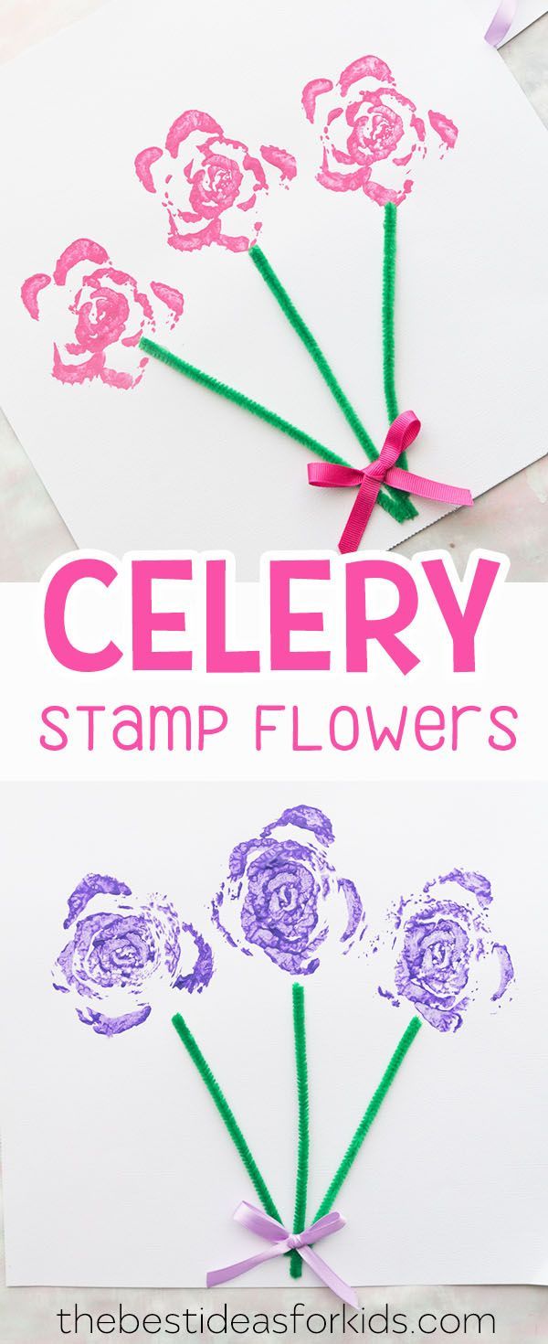 Celery Stamped Flowers -   20 mothers day crafts
 ideas