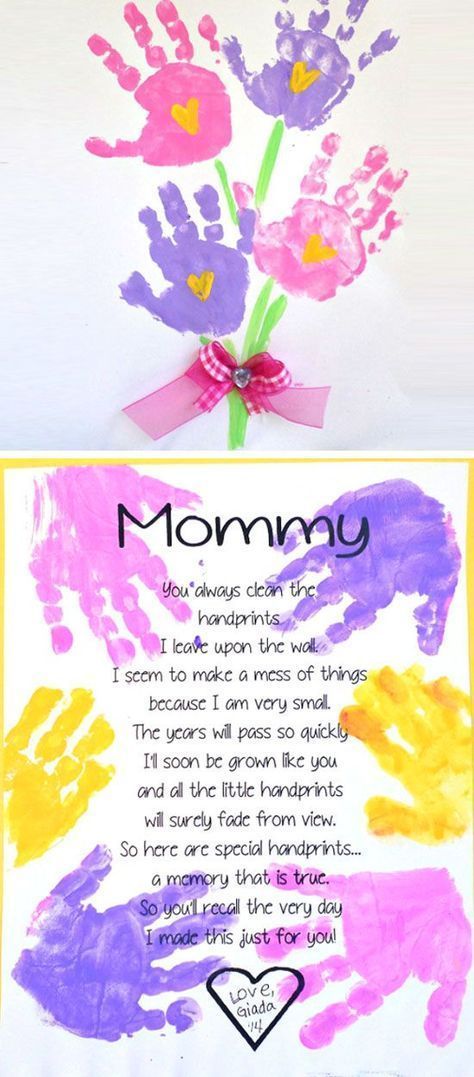 DIY Mothers Day Gift - Handprint Poem -   20 mothers day crafts
 ideas