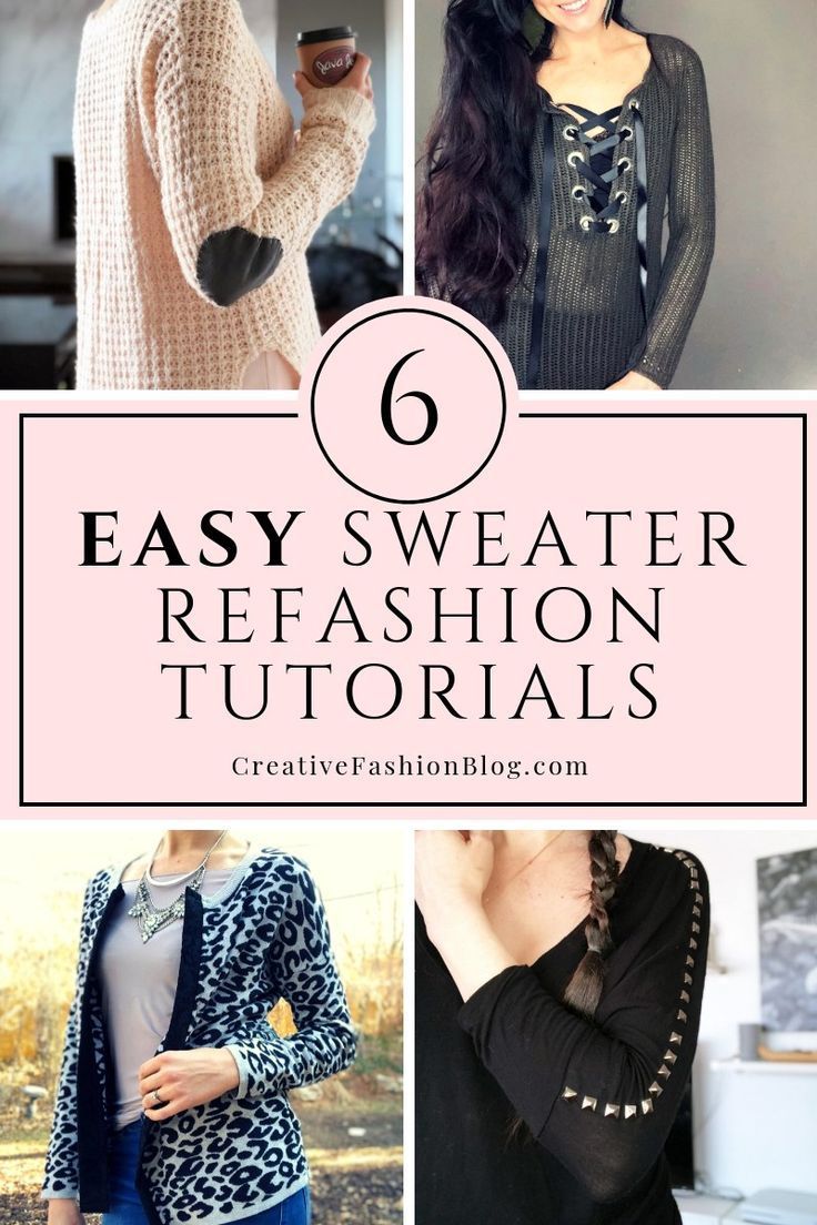 6 Easy DIY Sweater Refashion Tutorials -   21 DIY Clothes Winter easy
 ideas