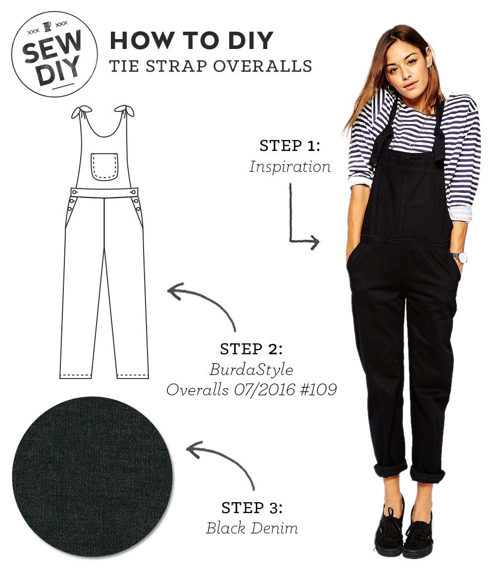 How to DIY Tie Strap Overalls -   21 DIY Clothes Winter easy
 ideas