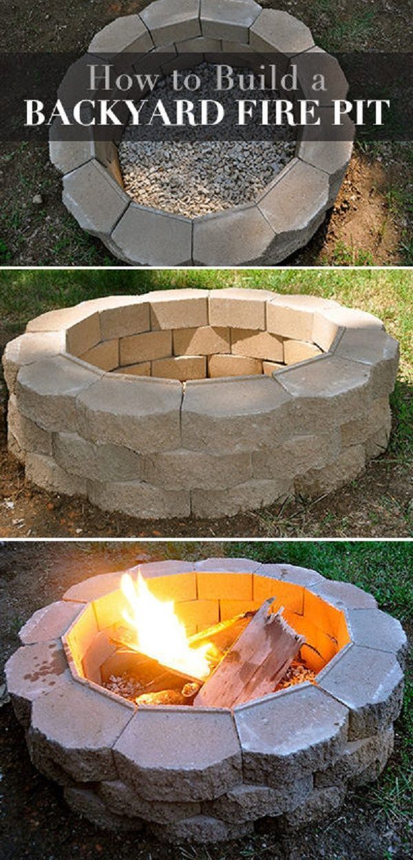 DIY Fire Pit - 40 Awesome Project Ideas for Your Best BBQ -   21 diy patio fire pit ideas