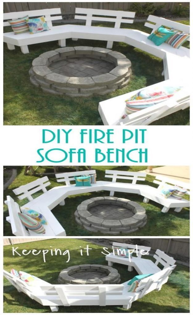 41 DIY Patio Furniture Ideas -   21 diy patio fire pit ideas