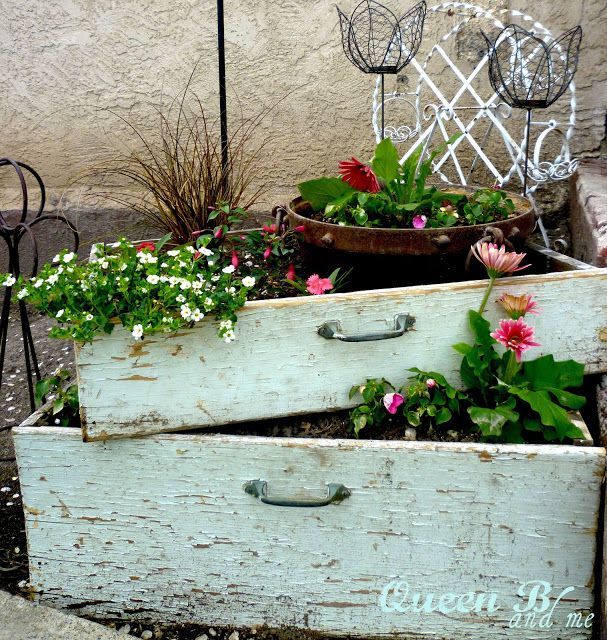 10 Unique Container Gardens That Will Make Your Plants Look Even Prettier -   21 rustic garden flowers
 ideas