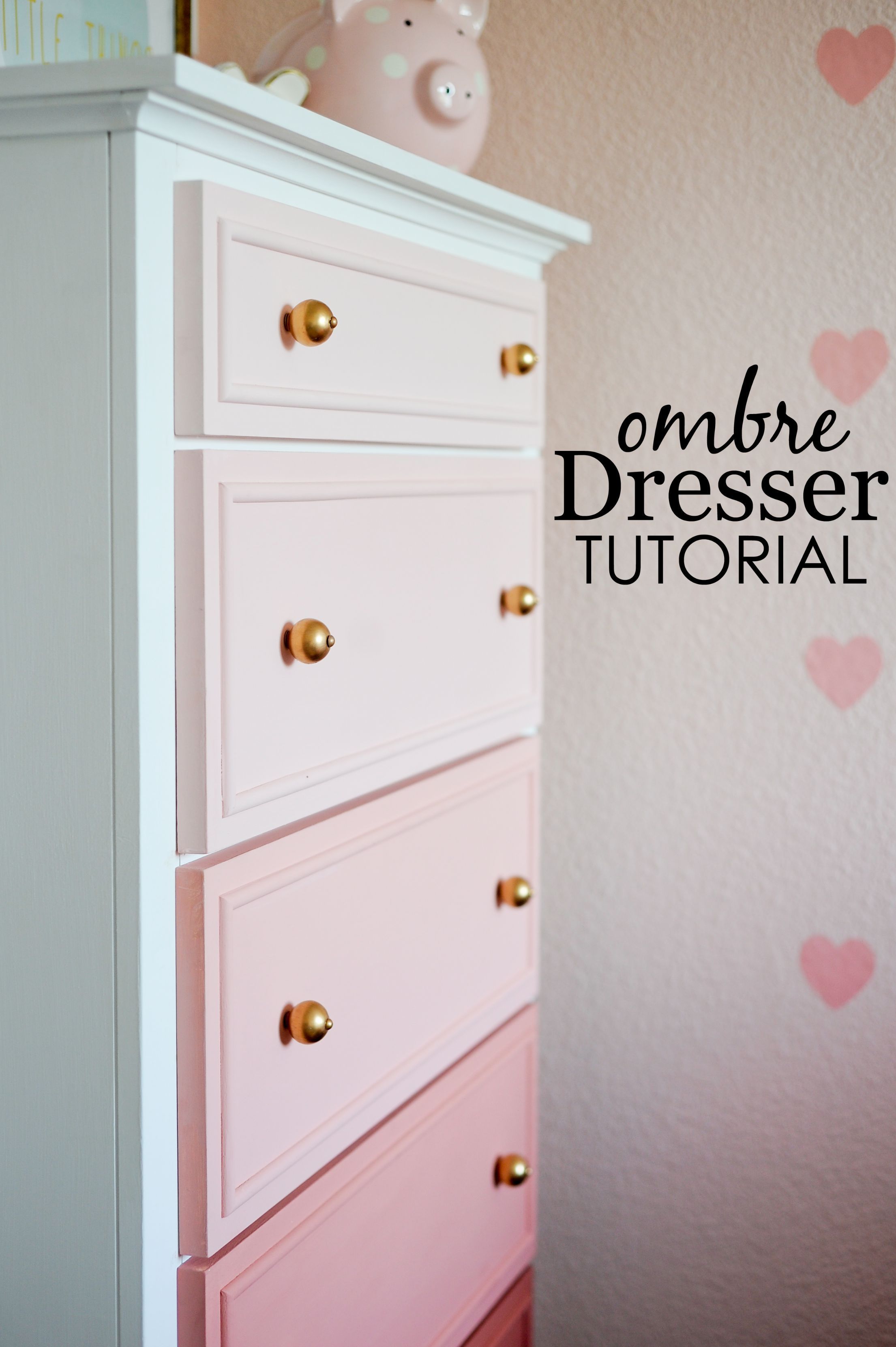 DIY Ombre Dresser Tutorial -   22 diy baby room
 ideas