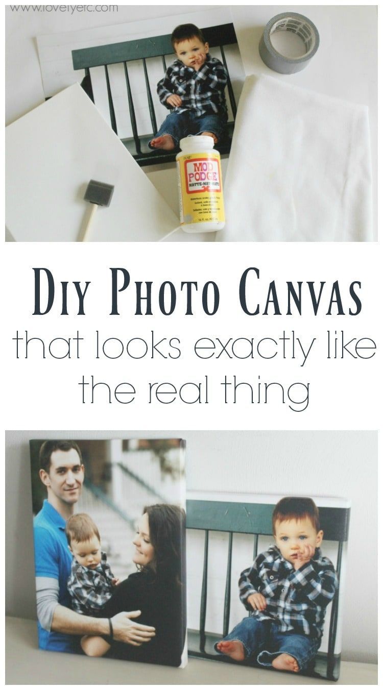 DIY Photo Canvas That Looks Exactly Like The Real Thing -   22 diy projects Ideas canvases
 ideas