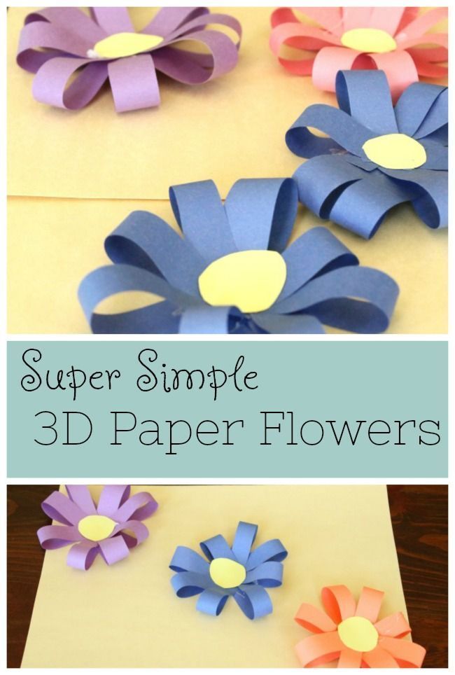 Simple 3D Paper Flowers -   22 spring crafts to make
 ideas