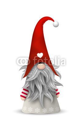 Scandinavian christmas traditional gnome, Tomte, illustration poster -   23 scandinavian christmas decor
 ideas