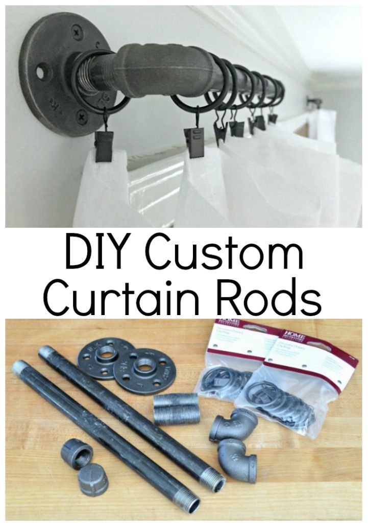 Easy DIY Curtain Rods -   24 diy curtains rods
 ideas