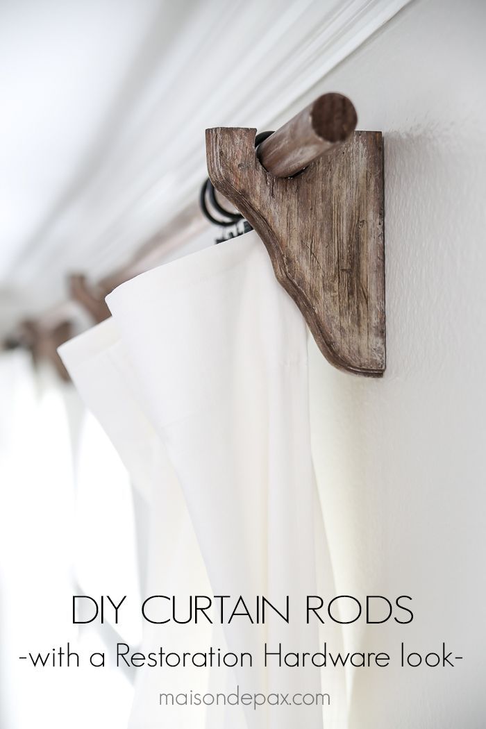 DIY Curtain Rods (Restoration Hardware Inspired -   24 diy curtains rods
 ideas