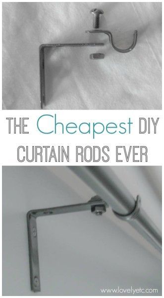 The cheapest DIY curtain rods ever -   24 diy curtains rods
 ideas