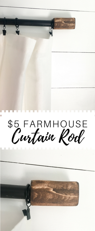 $5 Farmhouse Curtain Rod -   24 diy curtains rods
 ideas