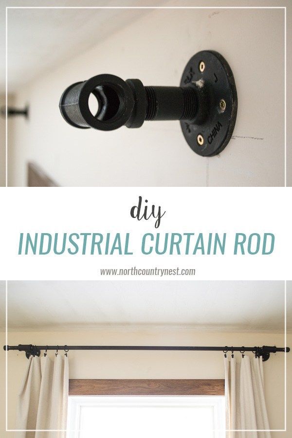 DIY Industrial Curtain Rod -   24 diy curtains rods
 ideas