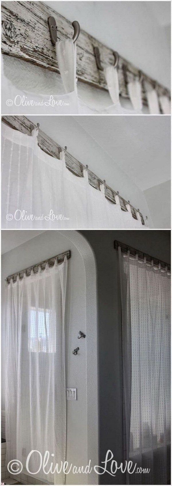 Rustic DIY Projects to add Warmth to your Farmhouse Decor -   24 diy curtains rods
 ideas