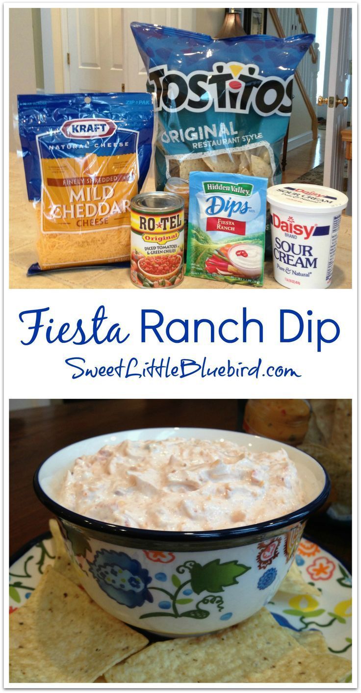 Fiesta Ranch Dip -   8 cold dip recipes
 ideas