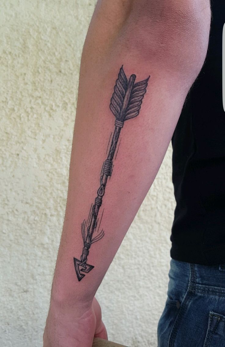 Simple Arrow tattoo forearm -   9 traditional arrow tattoo
 ideas