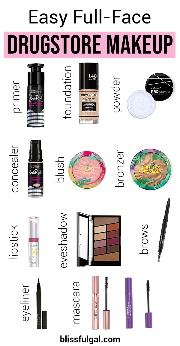 Easy Full Face Drugstore Makeup Tutorial -   11 full makeup Tutorial
 ideas