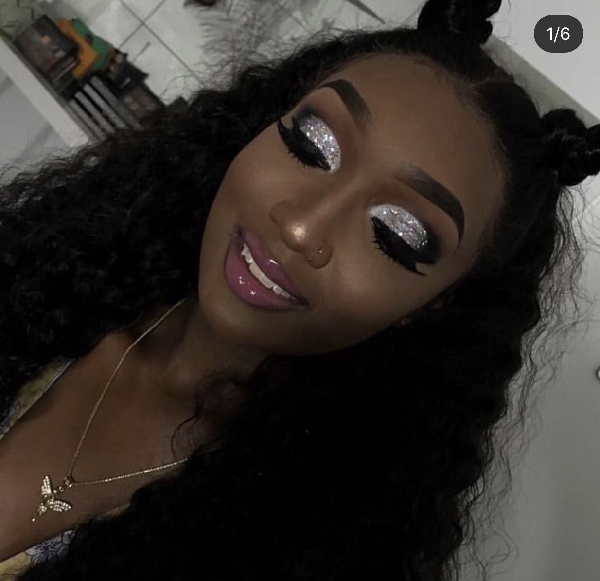 11 makeup Glitter black girl
 ideas