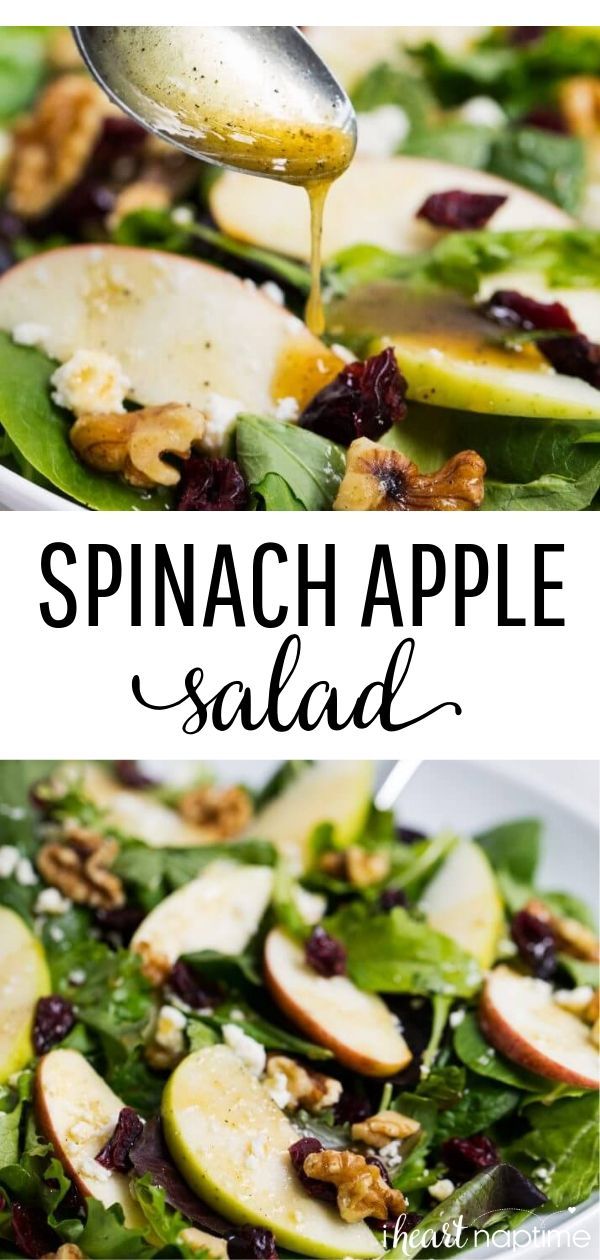Apple Cranberry Spinach Salad -   13 diet Vegan honey
 ideas