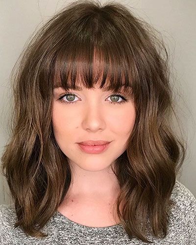 40+ Best Short Hairstyles with Bangs -   13 medium short style
 ideas