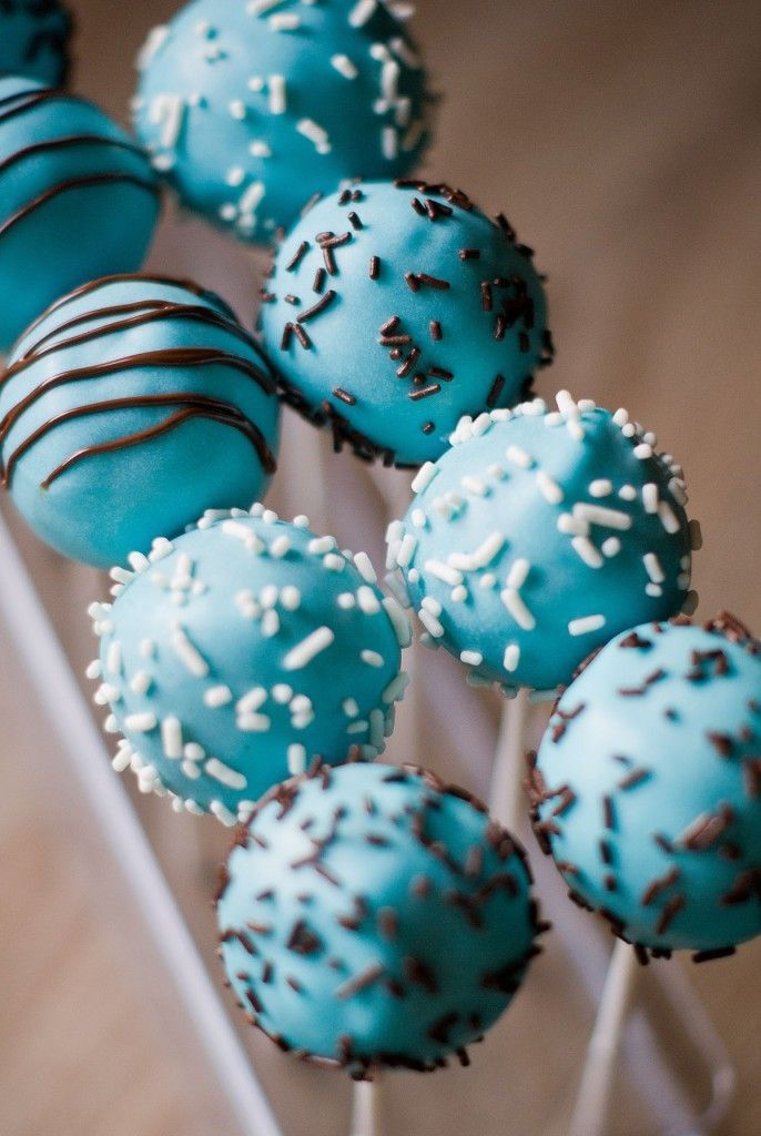 Cake Pops au Chocolat Milka® -   14 cake Pops blue
 ideas