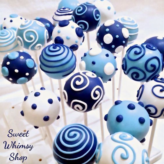 DIY Baby Shower Party Ideas For Boys - CHECK THEM OUT !! -   14 cake Pops blue
 ideas