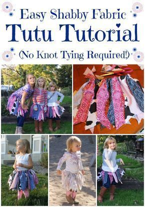 No Knot Tying Fabric Tutu Tutorial -   14 fabric crafts For Kids tutus
 ideas