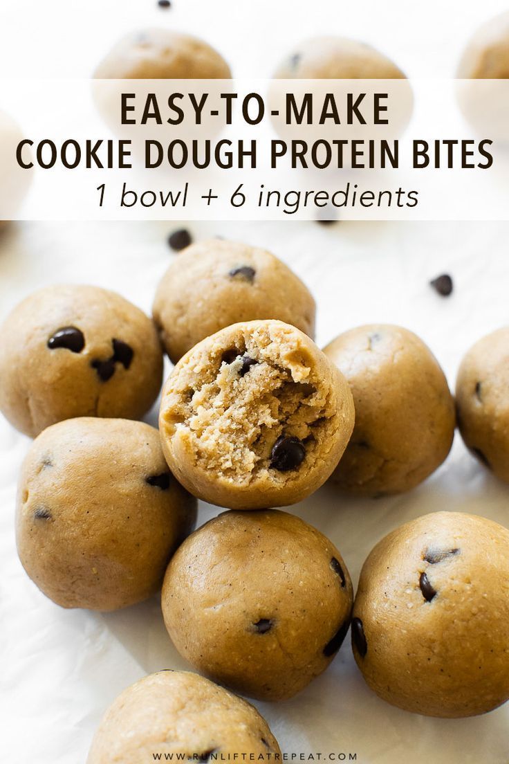 Cookie Dough Protein Bites -   14 healthy recipes Yummy protein
 ideas