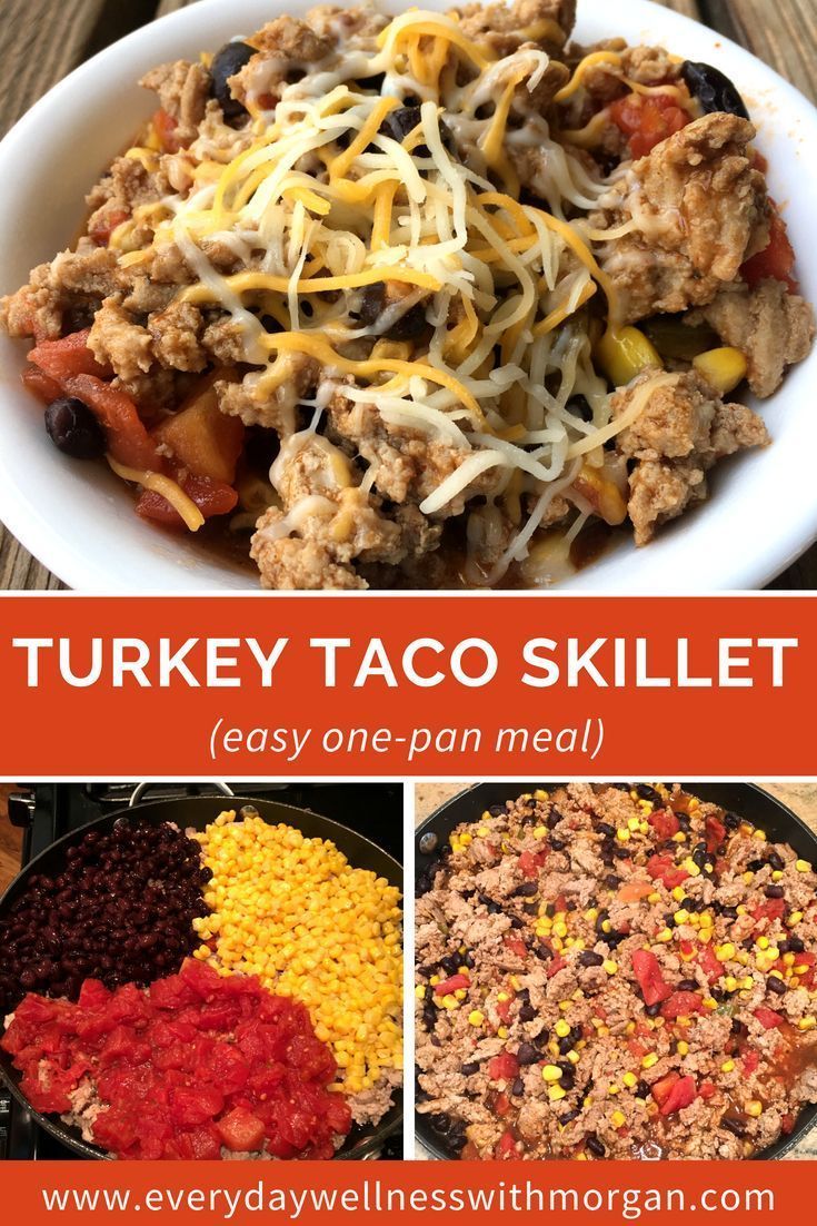 Turkey Taco Skillet -   14 healthy recipes Yummy protein
 ideas