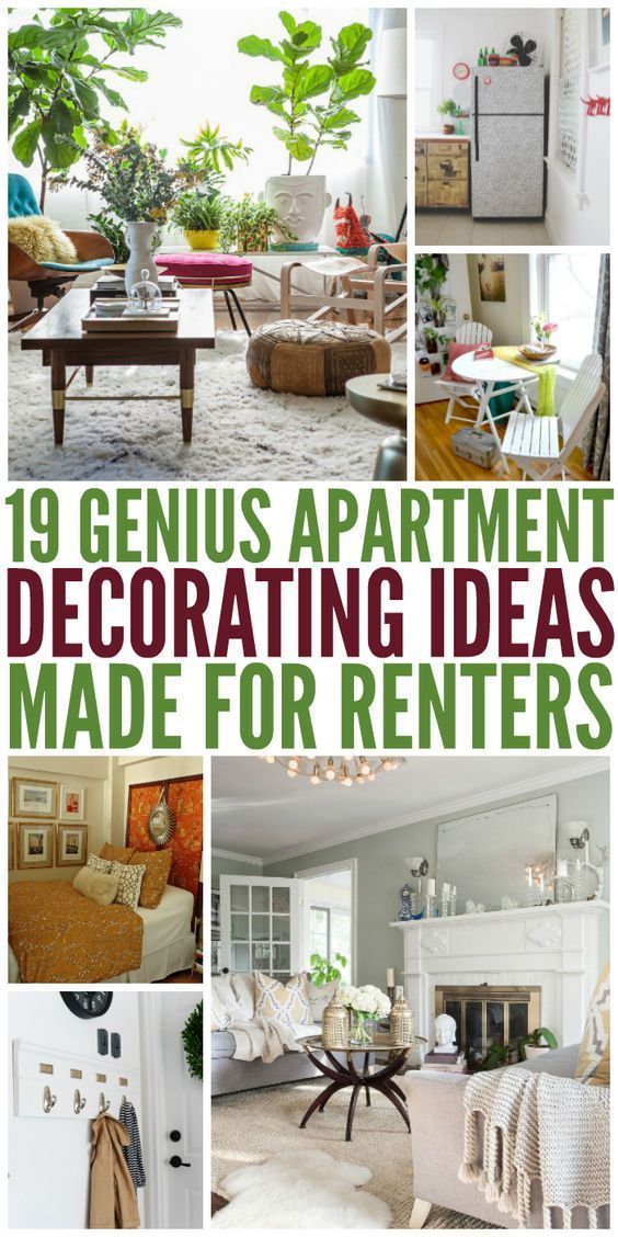 19 Genius Apartment Decorating Ideas Made for Renters -   15 apartment decor for renters
 ideas
