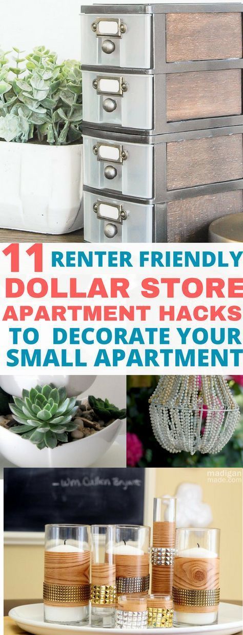 11 Easy Dollar Store DIY Craft Projects to Decorate Your Apartment on a Budget -   15 apartment decor for renters
 ideas