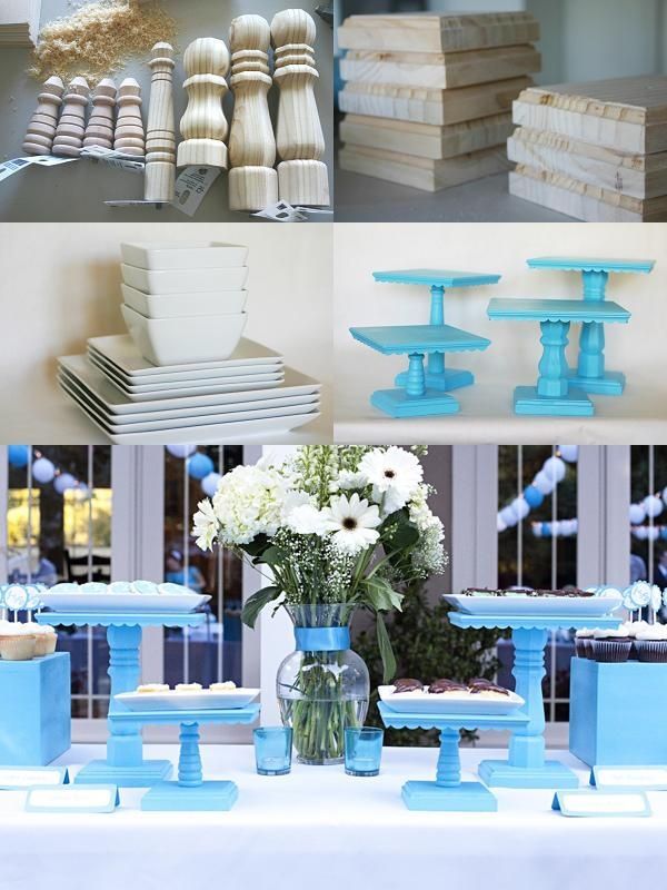 Project Wedding- The Cake Stands -   15 diy food display
 ideas