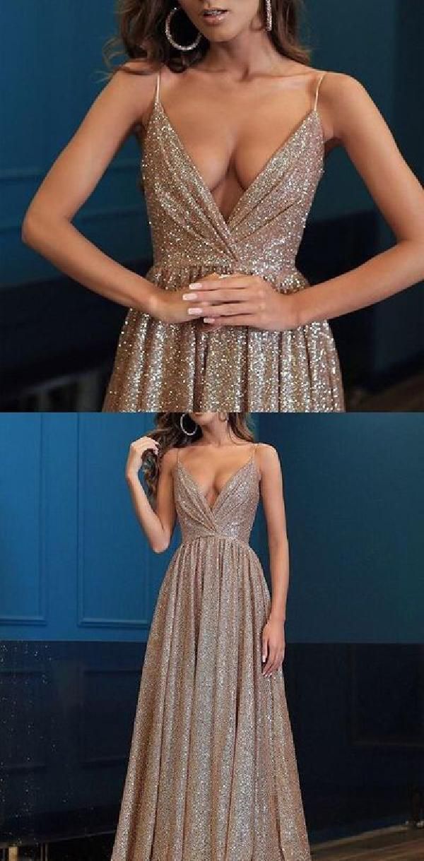 Outlet Luscious Sequin Prom Dresses, Modest Prom Dresses, V-Neck Prom Dresses -   15 dress Modest fancy
 ideas