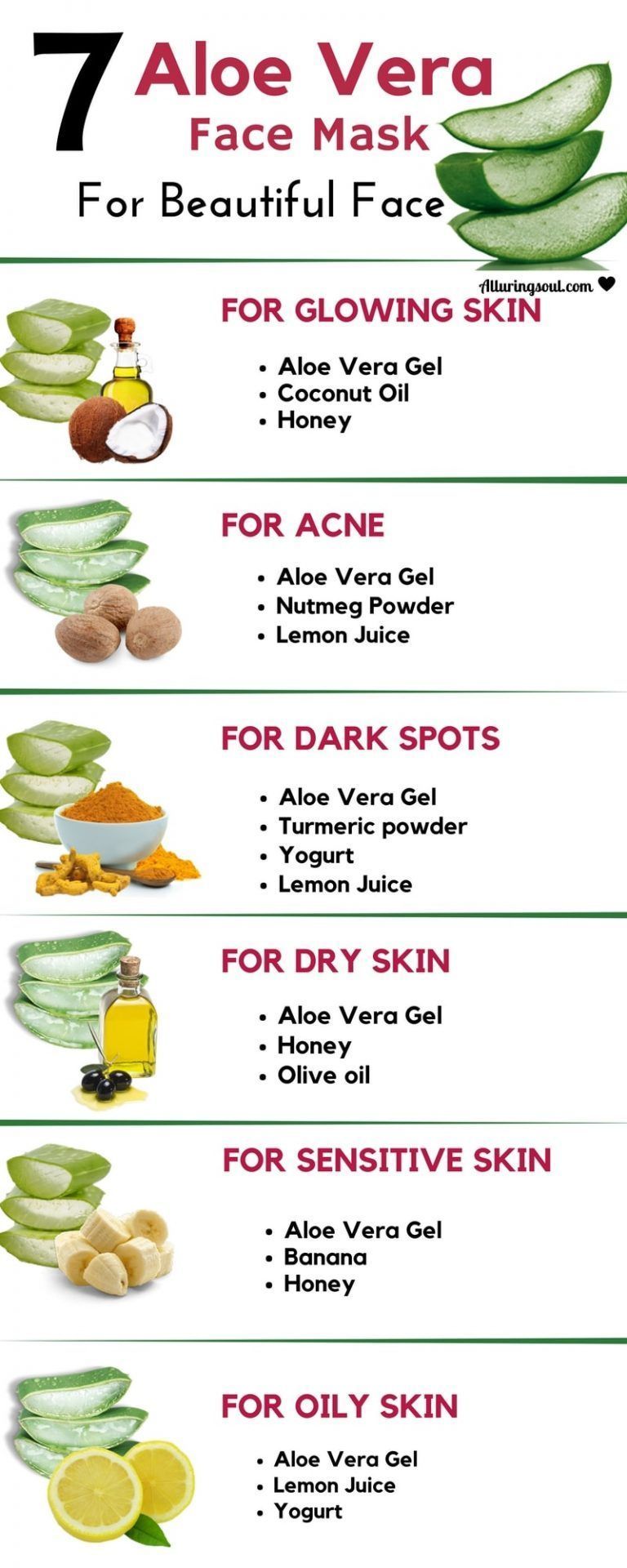 7 Aloe Vera Face Mask For Bright And Beautiful Skin -   15 skin care Natural tips
 ideas