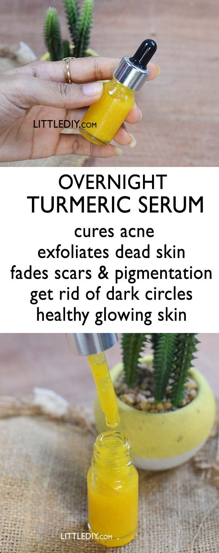 OVERNIGHT TURMERIC SERUM -   15 skin care Natural tips
 ideas